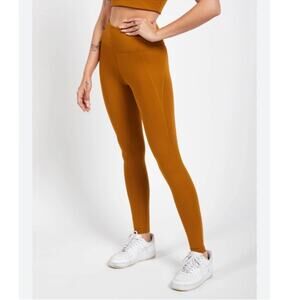 Girlfriend Collective Golden Brown Ankle Leggings Small